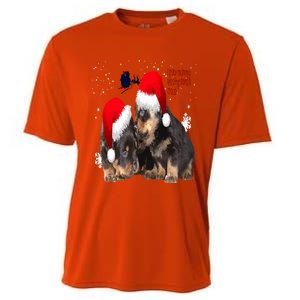 Holiday Ready Rottweilers A Puppy First Christmas Gift Cooling Performance Crew T-Shirt