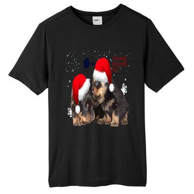 Holiday Ready Rottweilers A Puppy First Christmas Gift Tall Fusion ChromaSoft Performance T-Shirt