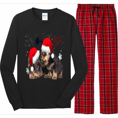 Holiday Ready Rottweilers A Puppy First Christmas Gift Long Sleeve Pajama Set