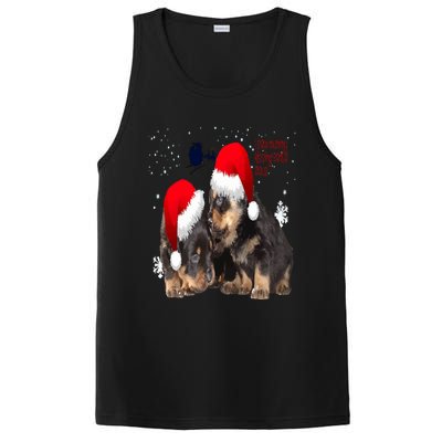 Holiday Ready Rottweilers A Puppy First Christmas Gift PosiCharge Competitor Tank