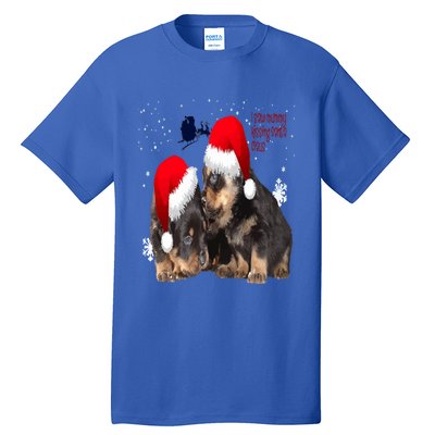 Holiday Ready Rottweilers A Puppy First Christmas Gift Tall T-Shirt