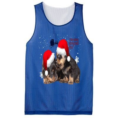 Holiday Ready Rottweilers A Puppy First Christmas Gift Mesh Reversible Basketball Jersey Tank