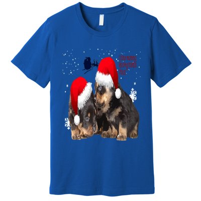 Holiday Ready Rottweilers A Puppy First Christmas Gift Premium T-Shirt