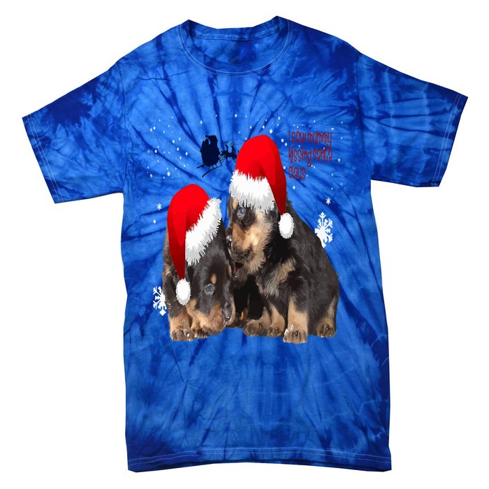 Holiday Ready Rottweilers A Puppy First Christmas Gift Tie-Dye T-Shirt