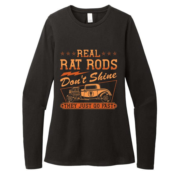 Hot Rod Rusty Car Dont Shine Vintage Rat Rod Womens CVC Long Sleeve Shirt