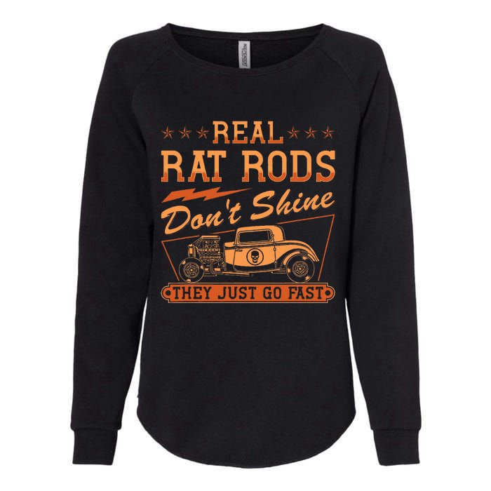 Hot Rod Rusty Car Dont Shine Vintage Rat Rod Womens California Wash Sweatshirt