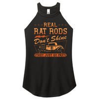 Hot Rod Rusty Car Dont Shine Vintage Rat Rod Women's Perfect Tri Rocker Tank