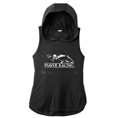 Horse Racing Racehorse Mavers Racing Racing Jockey Ladies PosiCharge Tri-Blend Wicking Draft Hoodie Tank