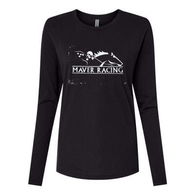 Horse Racing Racehorse Mavers Racing Racing Jockey Womens Cotton Relaxed Long Sleeve T-Shirt