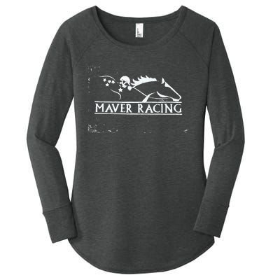 Horse Racing Racehorse Mavers Racing Racing Jockey Women's Perfect Tri Tunic Long Sleeve Shirt