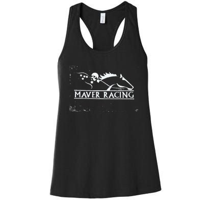 Horse Racing Racehorse Mavers Racing Racing Jockey Women's Racerback Tank