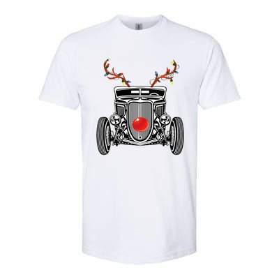 Hot Rod Reindeer Funny Christmas Ride Softstyle® CVC T-Shirt