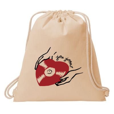 Heart Record Red Joe Jonas Drawstring Bag