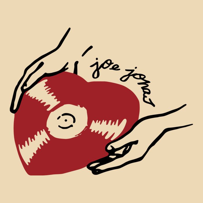 Heart Record Red Joe Jonas Drawstring Bag