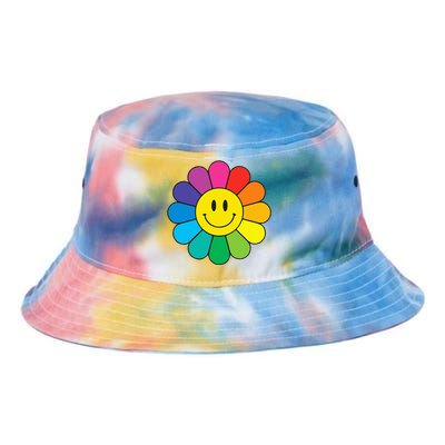 Happy Retro Rainbow Flower Tie Dye Newport Bucket Hat