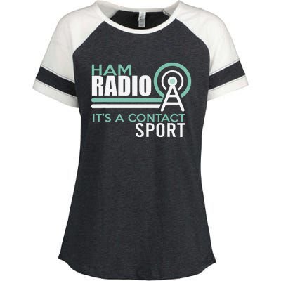 Ham Radioham Radio ItS A Contact Sport Enza Ladies Jersey Colorblock Tee