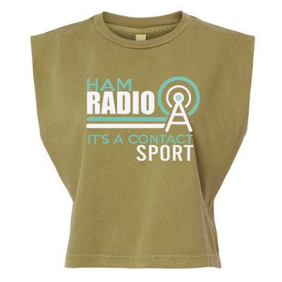 Ham Radioham Radio ItS A Contact Sport Garment-Dyed Women's Muscle Tee