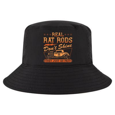 Hot Rod Rusty Car Dont Shine Vintage Rat Rod  Cool Comfort Performance Bucket Hat