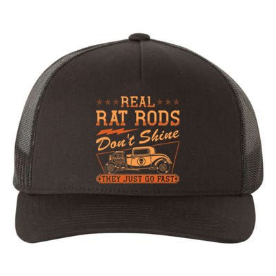 Hot Rod Rusty Car Dont Shine Vintage Rat Rod  Yupoong Adult 5-Panel Trucker Hat