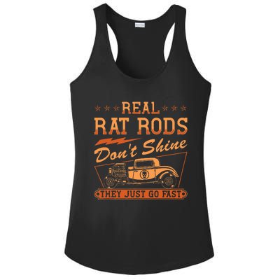 Hot Rod Rusty Car Dont Shine Vintage Rat Rod  Ladies PosiCharge Competitor Racerback Tank