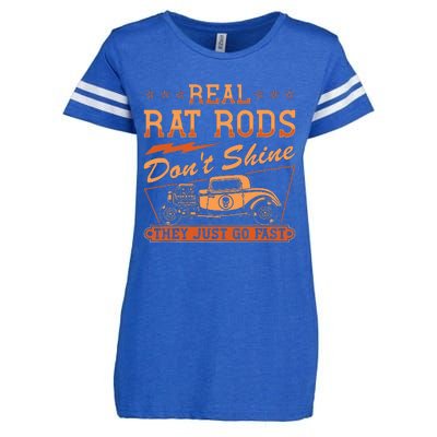 Hot Rod Rusty Car Dont Shine Vintage Rat Rod  Enza Ladies Jersey Football T-Shirt