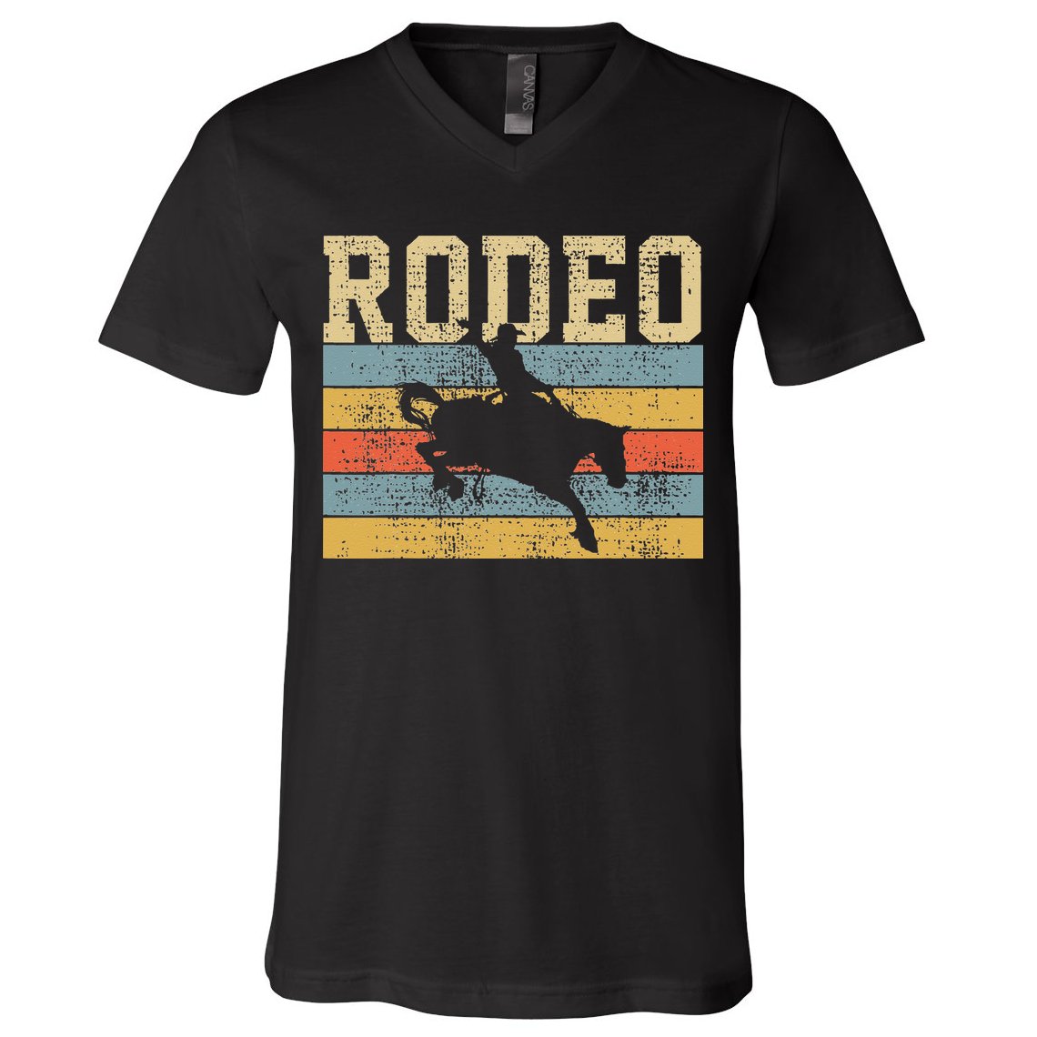 Horse Riding Retro Vintage Western Country V-Neck T-Shirt