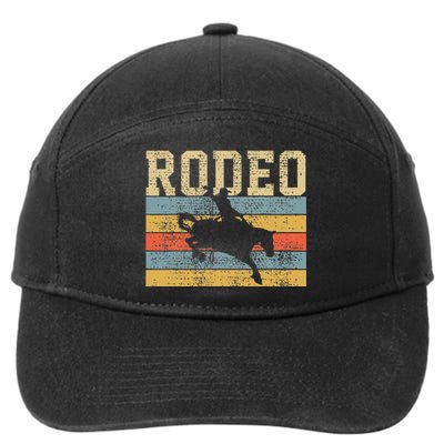 Horse Riding Retro Vintage Western Country 7-Panel Snapback Hat