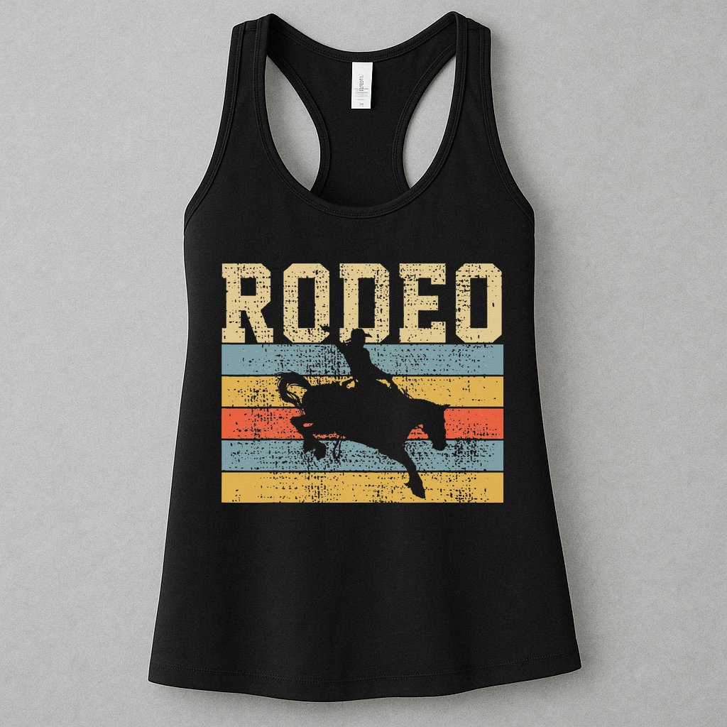 Horse Riding Retro Vintage Western Country Womens Tank Top