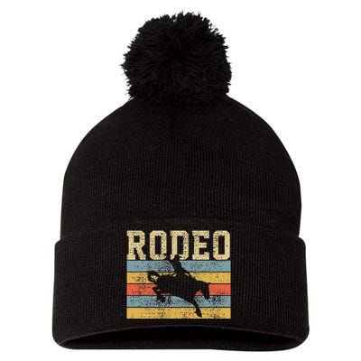 Horse Riding Retro Vintage Western Country Pom Pom 12in Knit Beanie