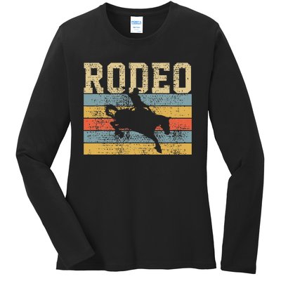 Horse Riding Retro Vintage Western Country Ladies Long Sleeve Shirt