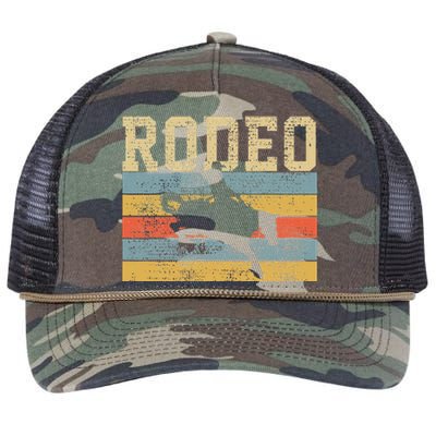 Horse Riding Retro Vintage Western Country Retro Rope Trucker Hat Cap