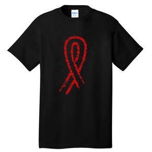 Hiv Red Ribbon World Aids Day Tall T-Shirt