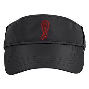 Hiv Red Ribbon World Aids Day Adult Drive Performance Visor