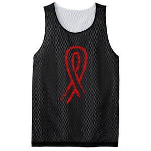 Hiv Red Ribbon World Aids Day Mesh Reversible Basketball Jersey Tank