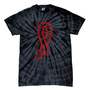 Hiv Red Ribbon World Aids Day Tie-Dye T-Shirt