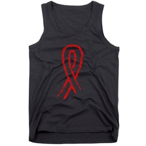 Hiv Red Ribbon World Aids Day Tank Top