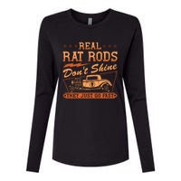 Hot Rod Rusty Car Dont Shine Vintage Rat Rod Womens Cotton Relaxed Long Sleeve T-Shirt