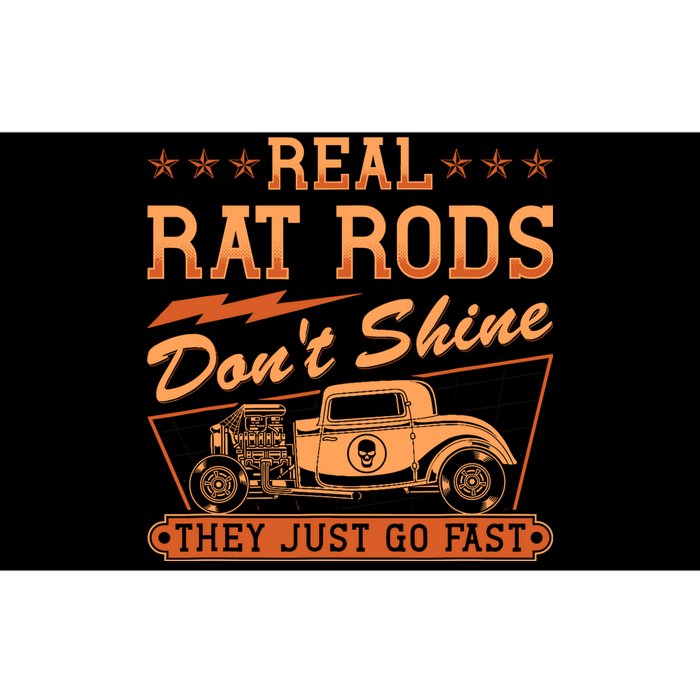 Hot Rod Rusty Car Dont Shine Vintage Rat Rod Bumper Sticker