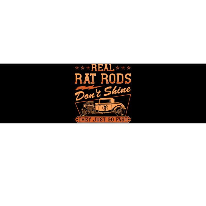 Hot Rod Rusty Car Dont Shine Vintage Rat Rod Bumper Sticker