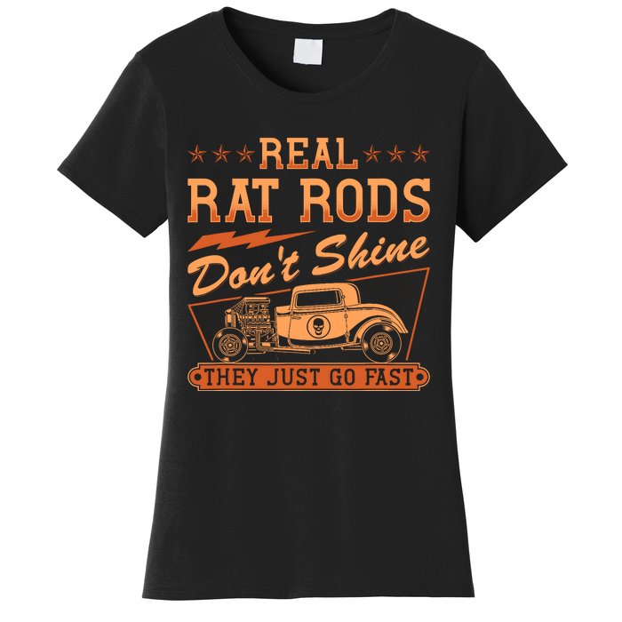 Hot Rod Rusty Car Dont Shine Vintage Rat Rod Women's T-Shirt