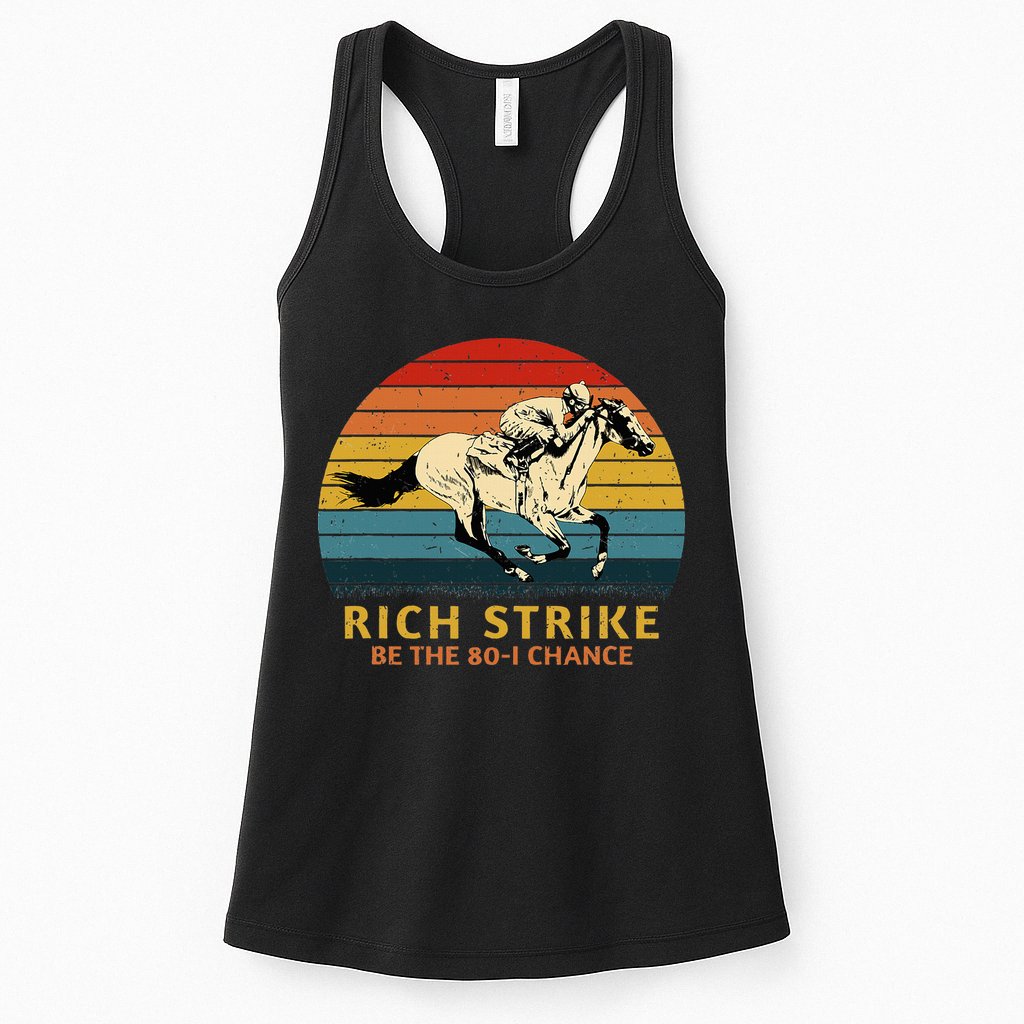 Horse Racing Rich Strike Be The 801 Chance Derby Winner Womens Tank Top