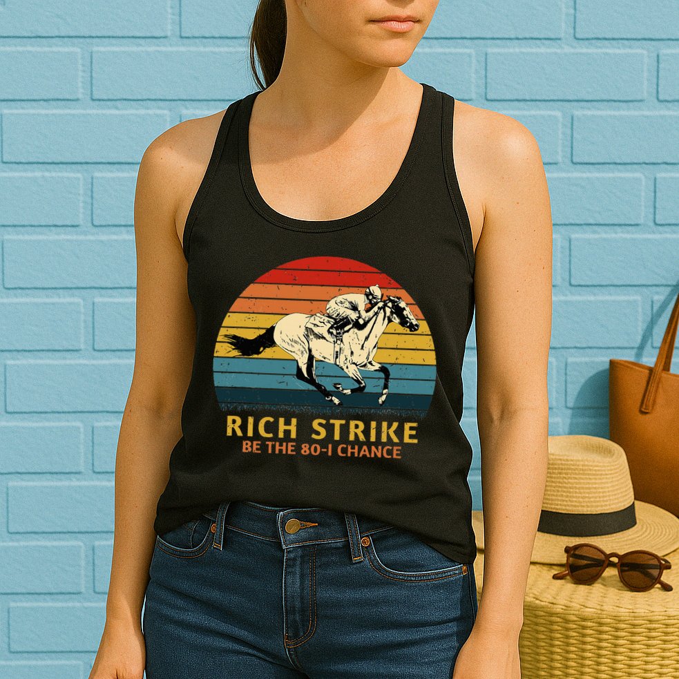 Horse Racing Rich Strike Be The 801 Chance Derby Winner Womens Tank Top