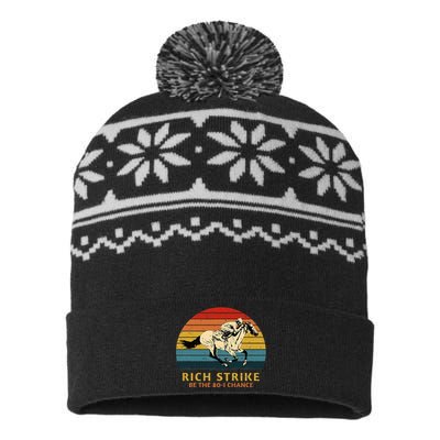 Horse Racing Rich Strike Be The 801 Chance Derby Winner USA-Made Snowflake Beanie