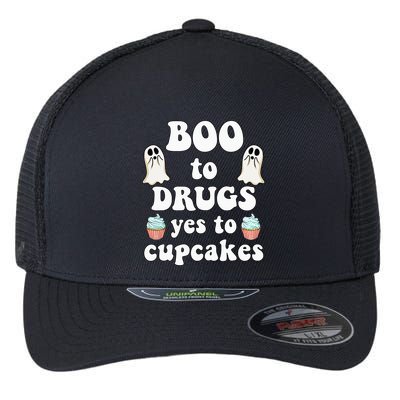 Halloween Red Ribbon Week Say BOO To Say Yes To Cupcakes Flexfit Unipanel Trucker Cap