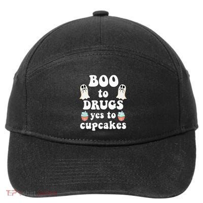 Halloween Red Ribbon Week Say BOO To Say Yes To Cupcakes 7-Panel Snapback Hat