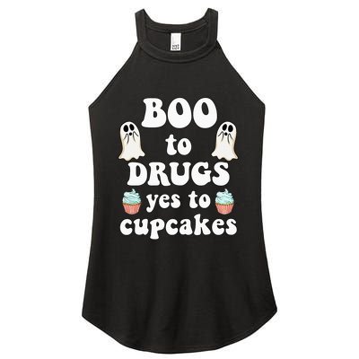 Halloween Red Ribbon Week Say BOO To Say Yes To Cupcakes Women's Perfect Tri Rocker Tank