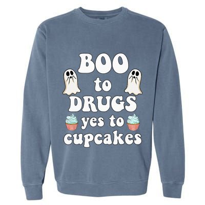 Halloween Red Ribbon Week Say BOO To Say Yes To Cupcakes Garment-Dyed Sweatshirt
