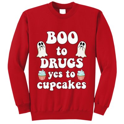 Halloween Red Ribbon Week Say BOO To Say Yes To Cupcakes Sweatshirt