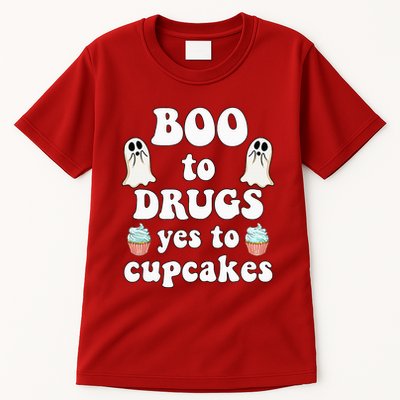 Halloween Red Ribbon Week Say BOO To Say Yes To Cupcakes Tall T-Shirt