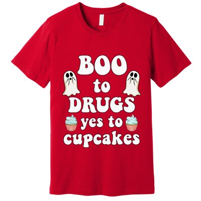 Halloween Red Ribbon Week Say BOO To Say Yes To Cupcakes Premium T-Shirt